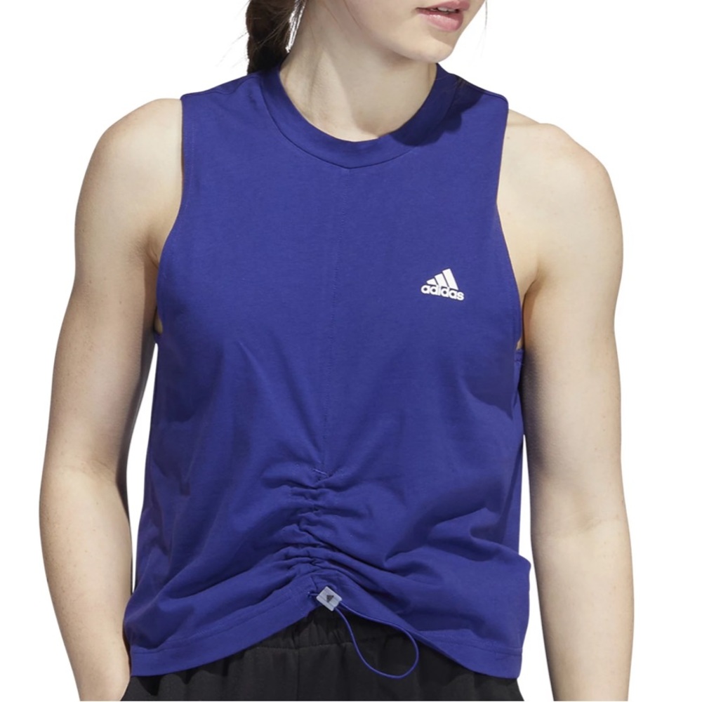 adidas Women's Cotton Cinch Workout Tank Top - Purple
